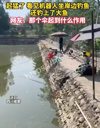 机器人钓上鱼